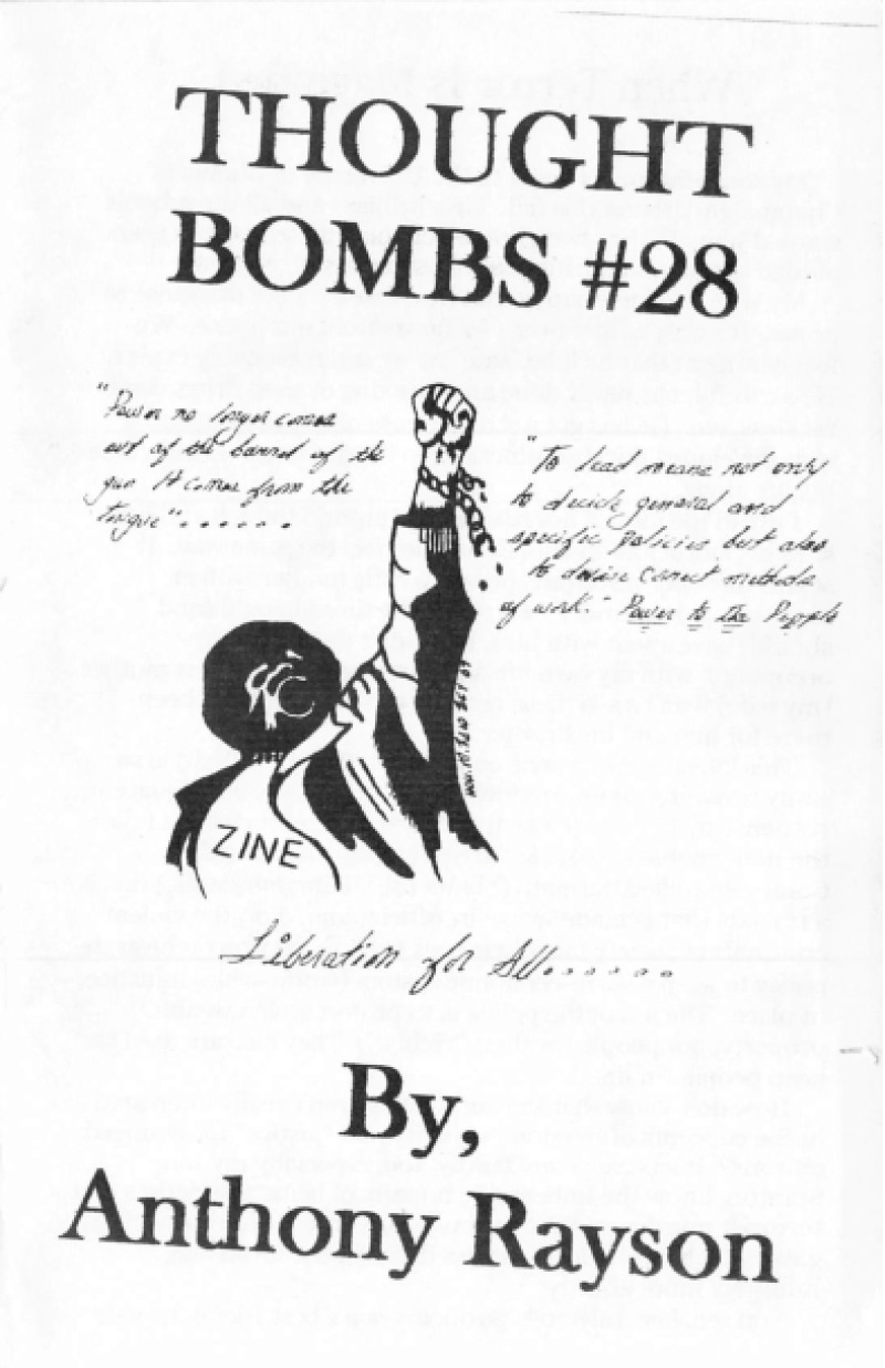 Thought Bombs 28 - Anthony Rayson - South Chicago Anarchist Black Cross